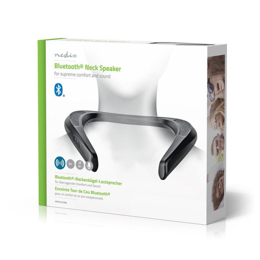 boxa portabila pe gat nedis bluetooth 2x45w redare 6 ore negru 15