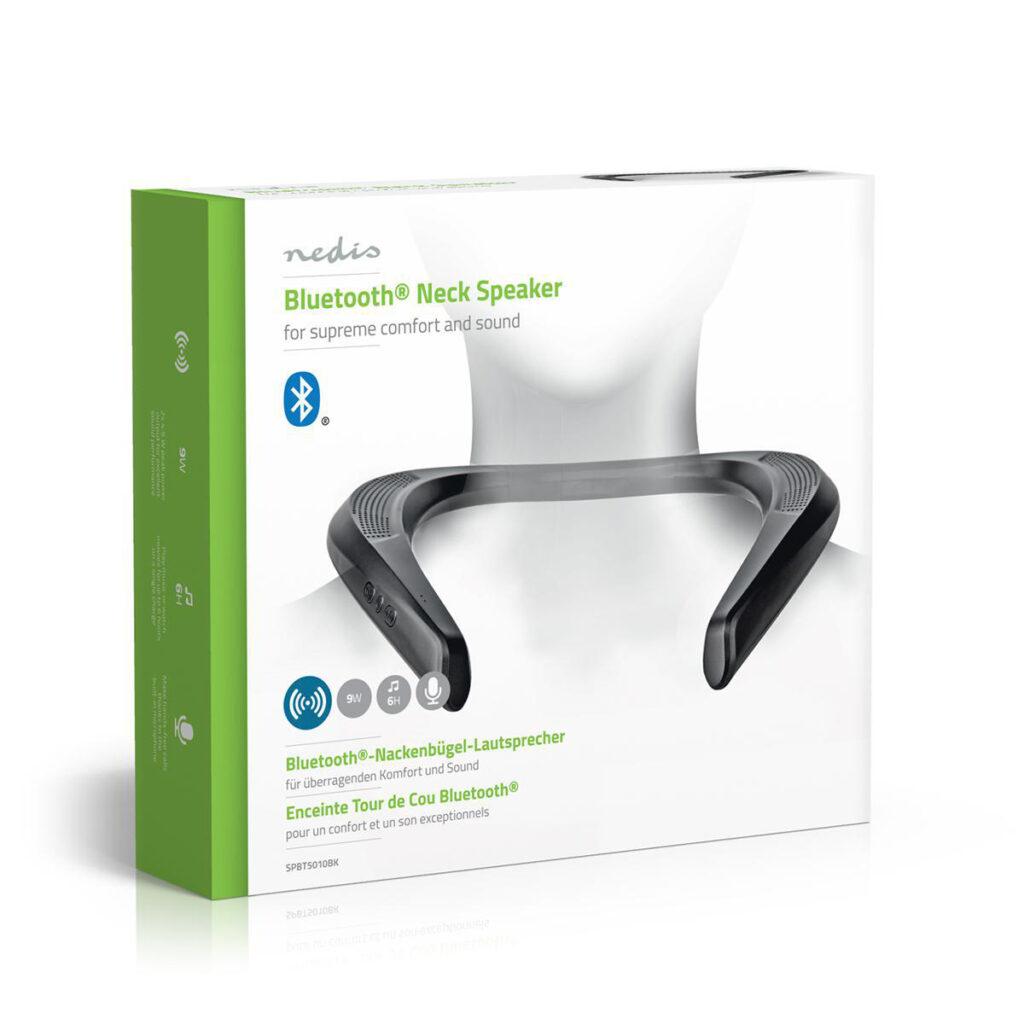 boxa portabila pe gat nedis bluetooth 2x45w redare 6 ore negru 16