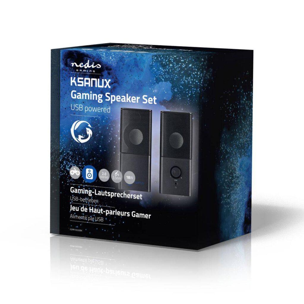 boxe gaming 20 alimentare usb jack 35 mm 18w nedis 7
