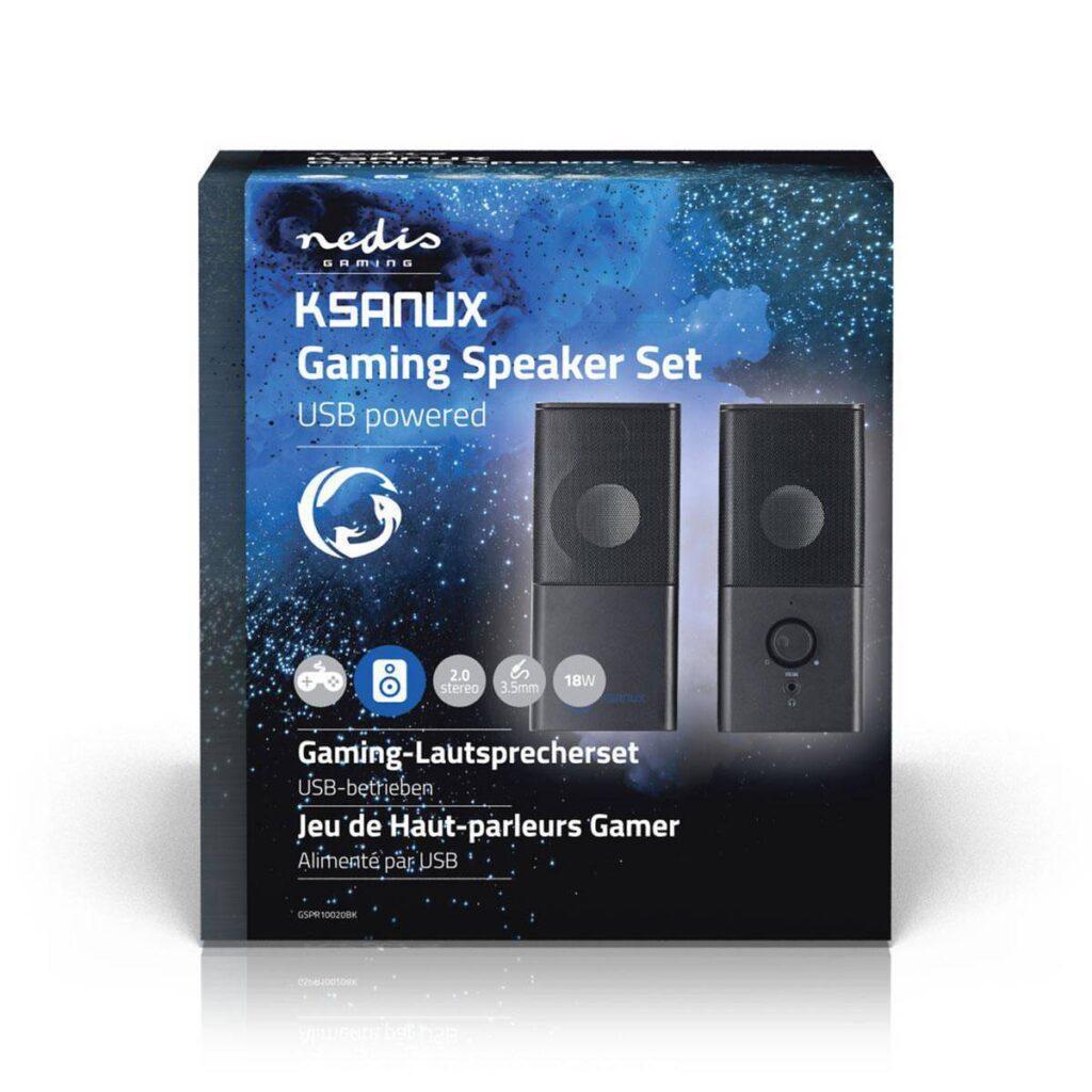 boxe gaming 20 alimentare usb jack 35 mm 18w nedis 8