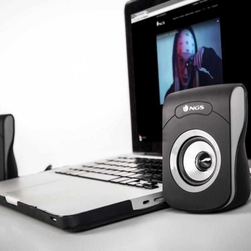 boxe multimedia 20 usb jack 35 mm silver negru 2x3w sb250 ngs 1