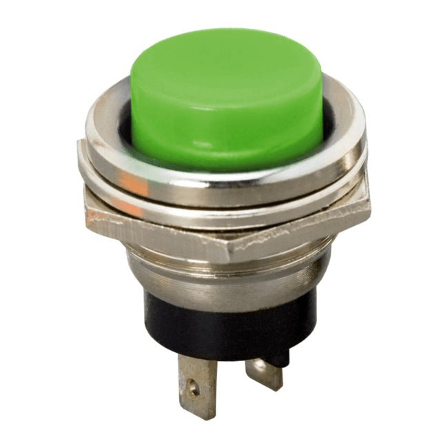 buton 1 circuit 2a 250v off on fara retinere verde 09065zo