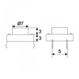 buton microinterupator 1 circuit 005a 12vdc off on buton 3 mm fara retinere 09040 1