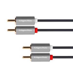 cablu 2x rca 2x rca 1m basic krugermatz