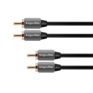 cablu 2x rca la 2x rca 1m profesional krugermatz