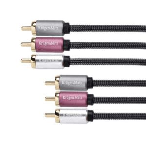 cablu 3x rca audio 3m profesional krugermatz