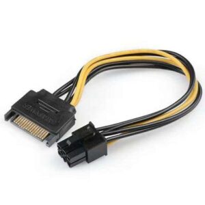 cablu adaptor alimentare placa video pcie 6 pini sata tata 02m