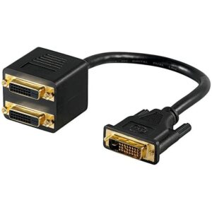 cablu adaptor dvi d 241 la 2x dvi d 241 mama goobay
