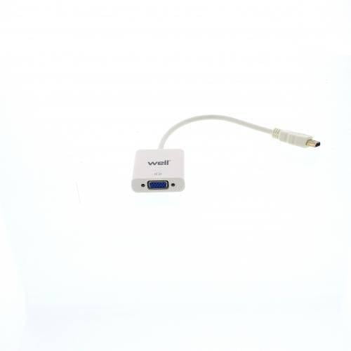 cablu adaptor hdmi tata la vga mama well alb 1