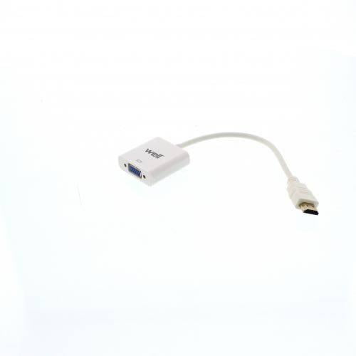 cablu adaptor hdmi tata la vga mama well alb 2
