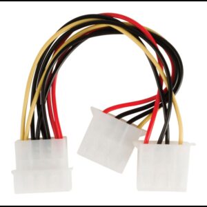 cablu adaptor intern pc sursa molex tata 2x molex mama 015m valueline