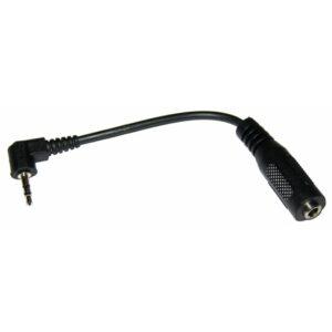 cablu adaptor jack 25 mm 90 grade la 35 mm mama pe fir 5cm negru zla0580