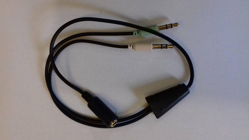 cablu adaptor jack 4 pini 35 mm mama la 2x 35 mm tata 20cm sau 40cm goobay 3 scaled