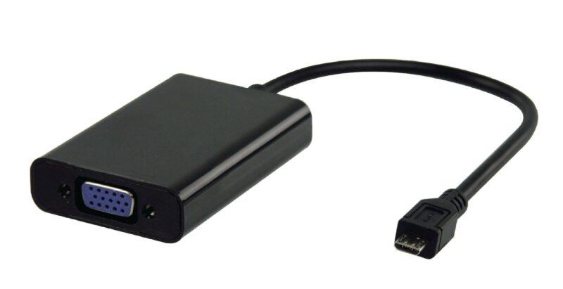 cablu adaptor mhl micro usb 5 pini vga jack 35 mm 02m valueline