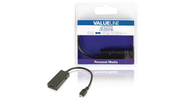 cablu adaptor mhl tata hdmi mama micro usb b mama 02metri negru valueline 2