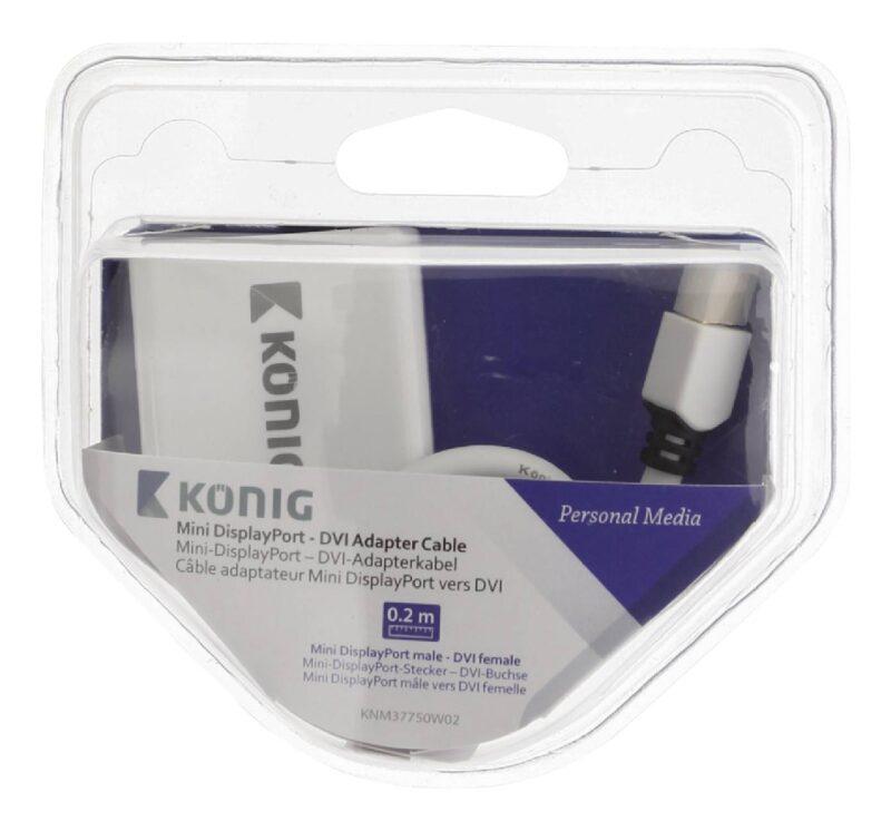cablu adaptor mini displayport tata dvi i 245 mama 02m alb konig 3