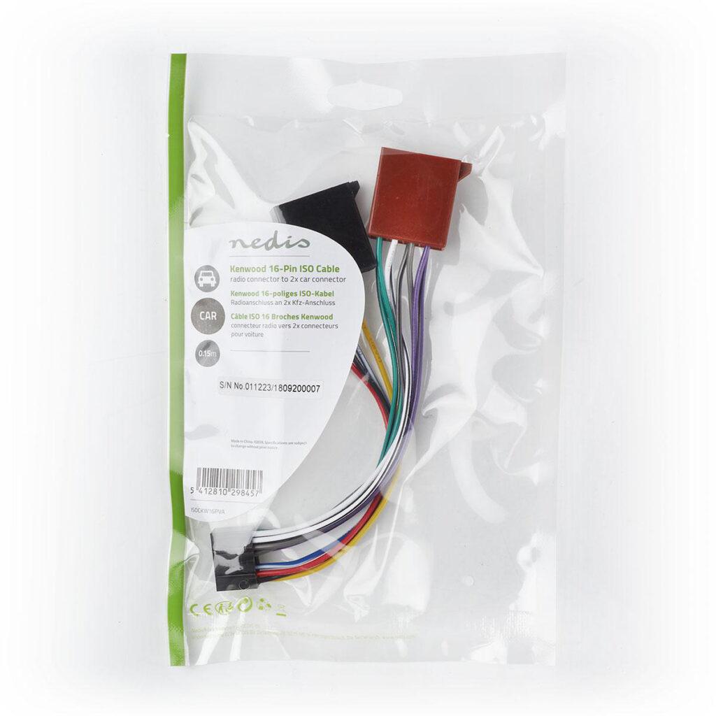cablu adaptor radio auto iso kenwood 16 pini 02m nedis 3