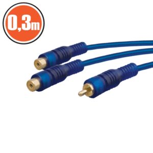 cablu adaptor rca la 2x rca mama 03m