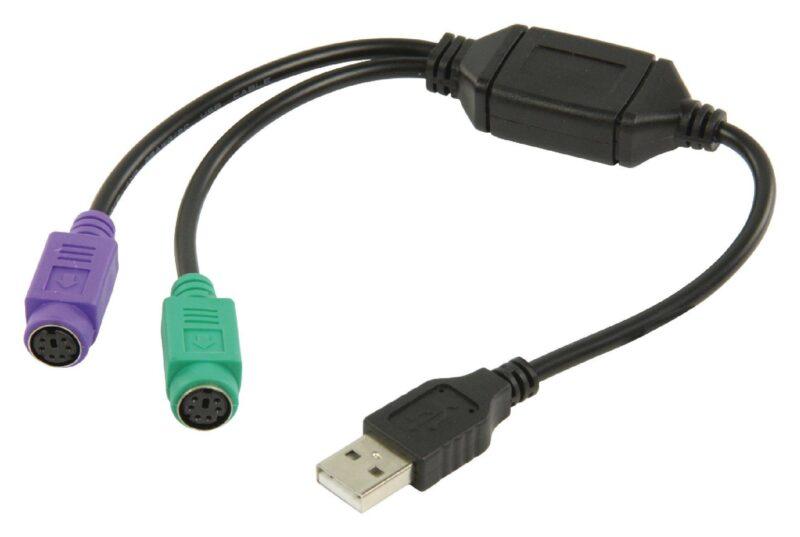 cablu adaptor usb a 20 tata 2x ps2 mama 03m valueline 1