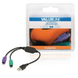 cablu adaptor usb a 20 tata 2x ps2 mama 03m valueline