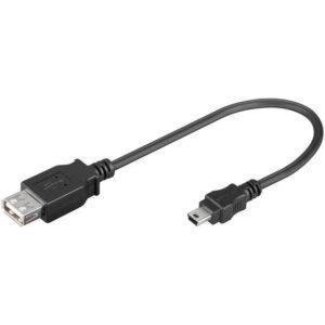 cablu adaptor usb a mama la mini usb tata 20cm goobay 1