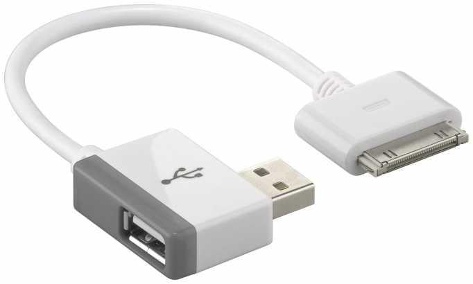 cablu adaptor usb a tata la usb a mama apple dock 30 pini goobay