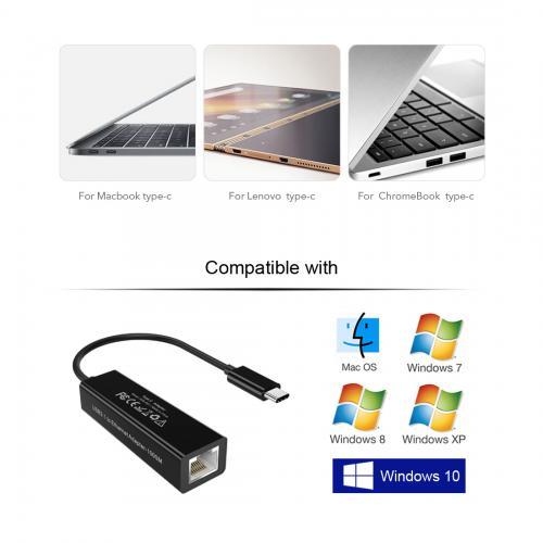 cablu adaptor usb type type c tata rj45 mama retea gigabit choetech r01 3