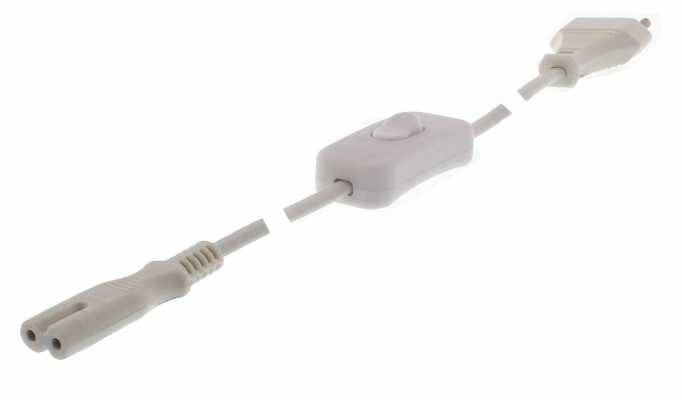 cablu alimentare corpuri t5 15m alb cu intrerupator well