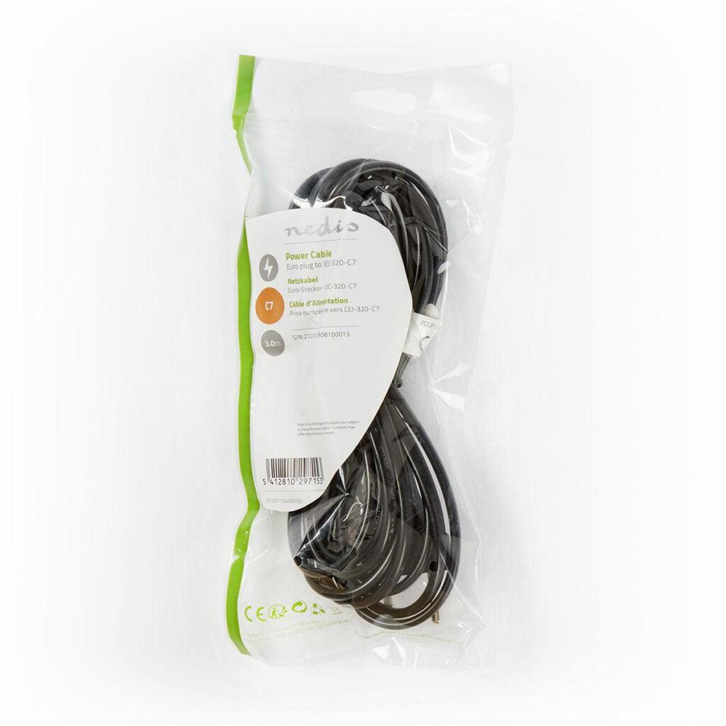 cablu alimentare euro tata iec 320 c7 3m negru nedis 2