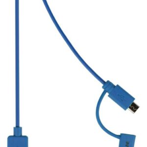 cablu alimentare si sincronizare albastru usb 20 a tata micro b tata cu adaptor lightning 1m cupru valueline scaled