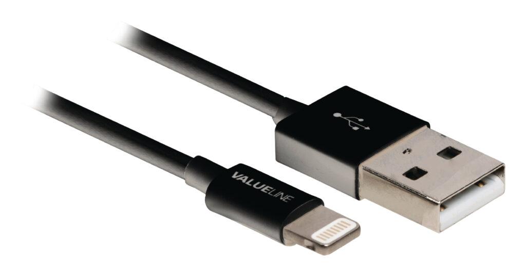 cablu alimentare si sincronizare pentru ipad iphone ipod apple lightning usb 20 a tata 1m negru valueline 2 scaled