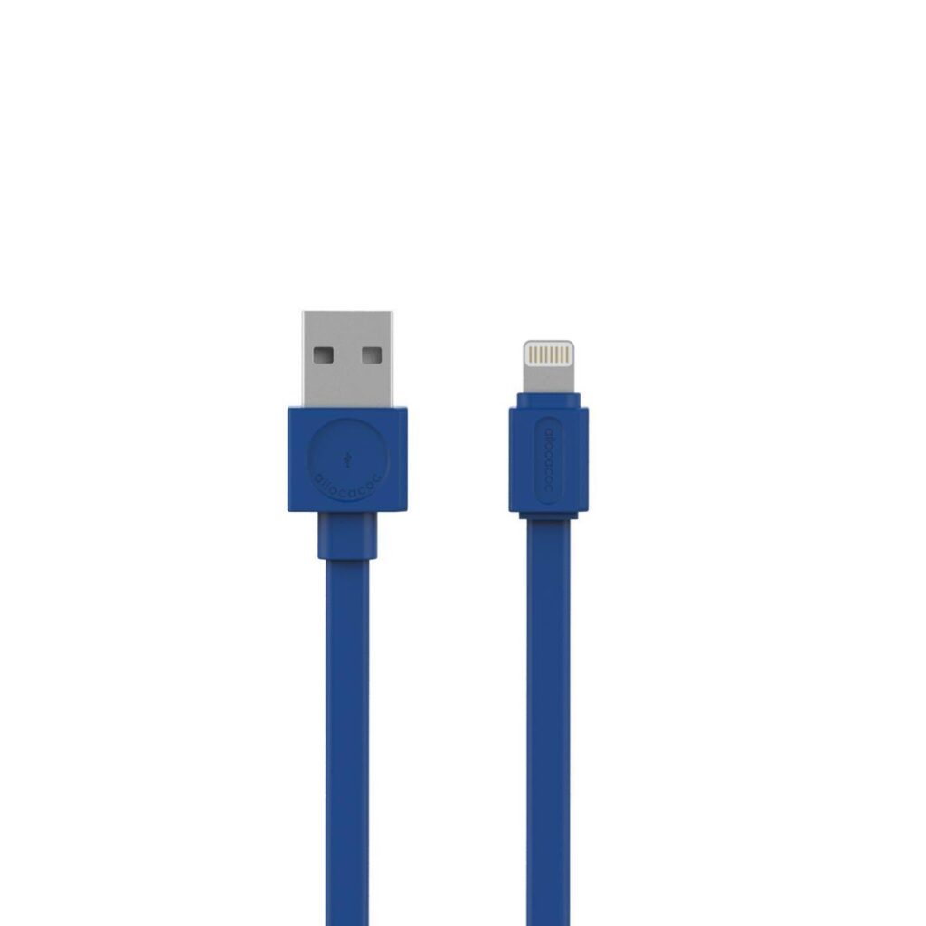cablu alimentare sincronizare de date usb lightning 15m albastru allocacoc