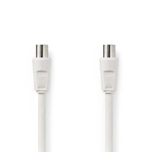 cablu antena coaxial tata tata 2m alb nedis
