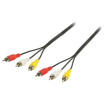 cablu audio 3x rca tata 3x rca tata 5m negru valueline