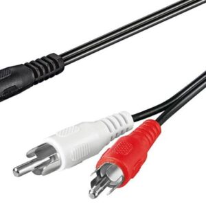 cablu audio adaptor jack tata 35 mm la stereo 2x rca tata 05m goobay
