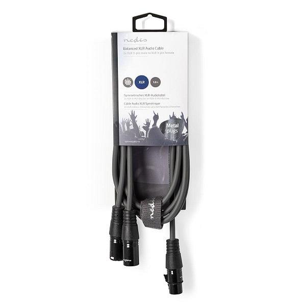 cablu-audio-balansat-stereo-2x-xlr-3-pini-tata-xlr-3-pini-mama-15m-gri-nedis