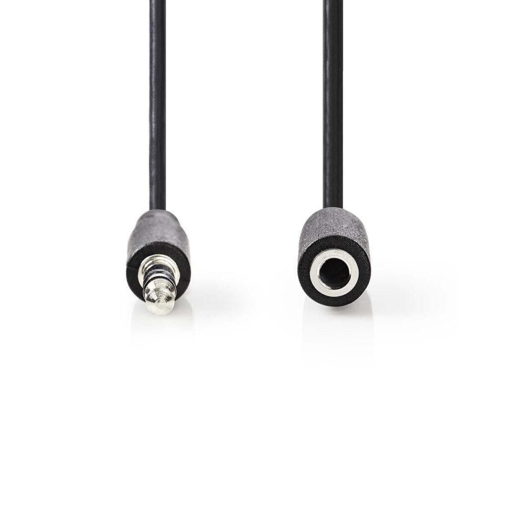 cablu audio jack stereo 35 mm tata 35 mm mama 2m negru nedis 1