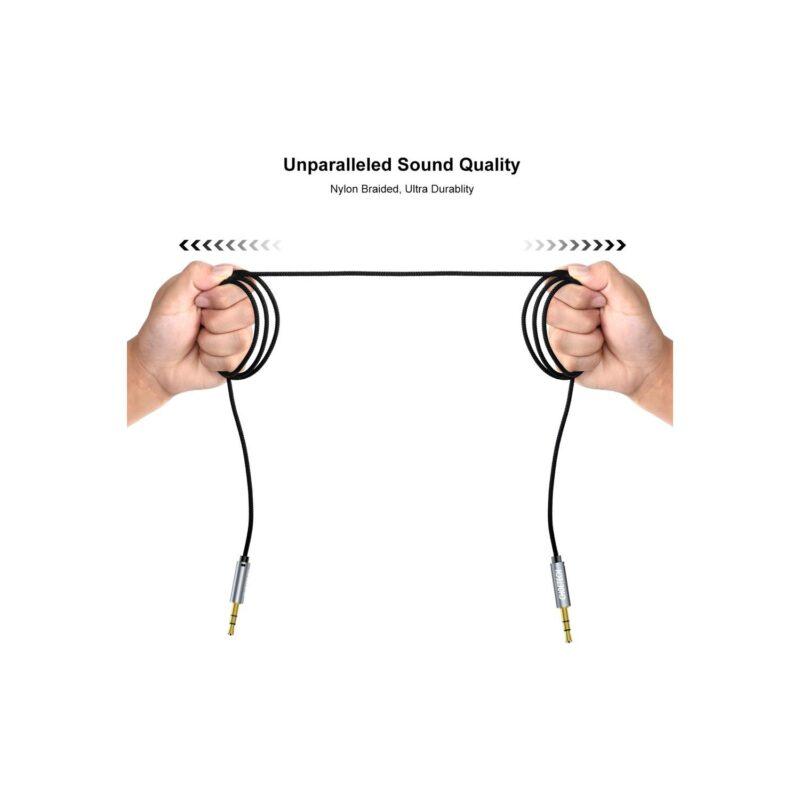 cablu audio jack stereo choetech aux001 35 mm tata 35 mm mama 2m negru 3