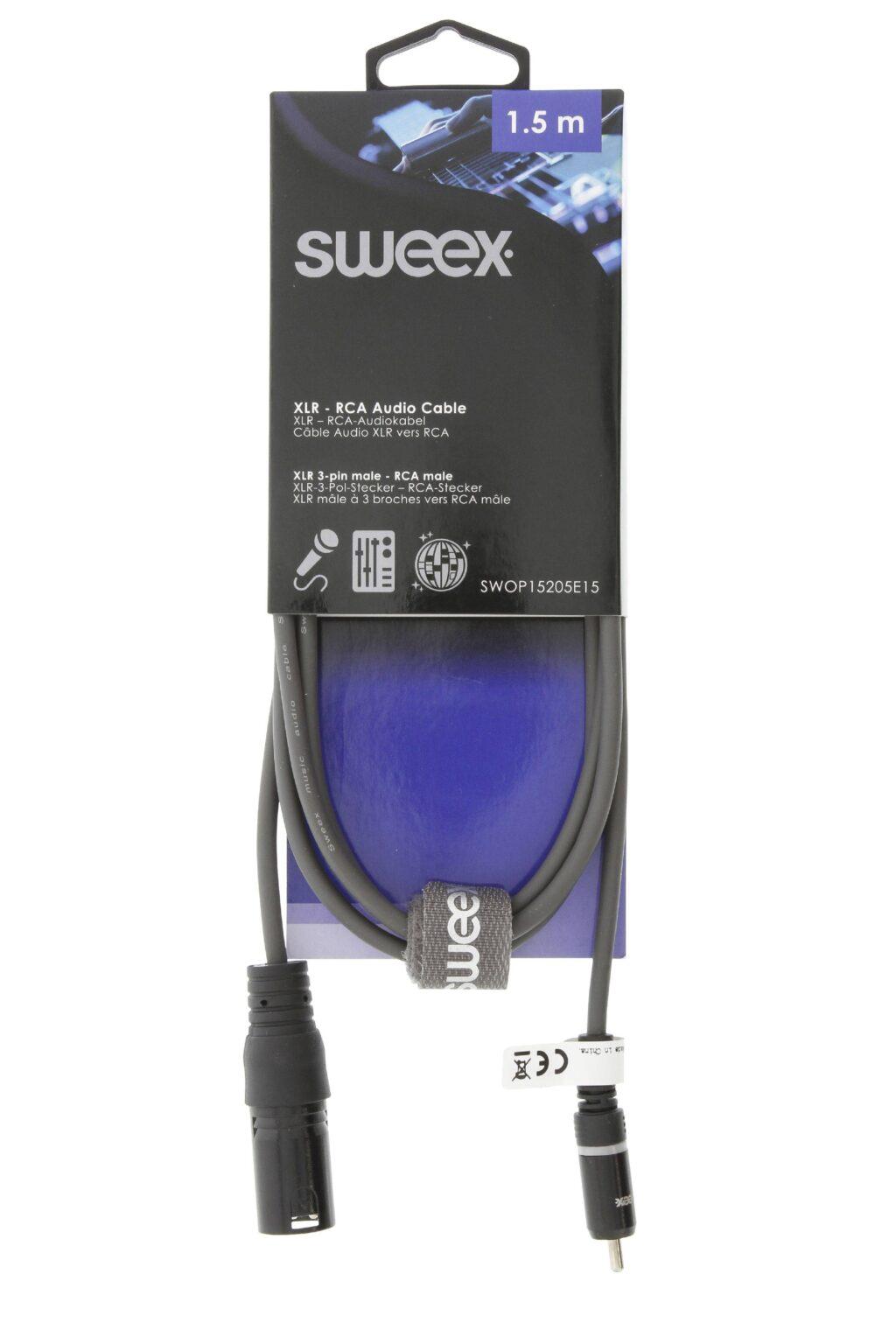 cablu audio mono xlr 3 pini tata rca tata 15m gri sweex 2 scaled