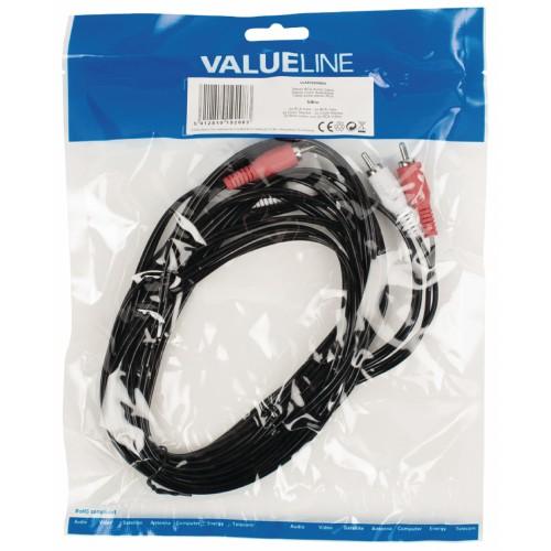 cablu audio rca 3m 2x rca tata 2x rca tata negru valueline 1