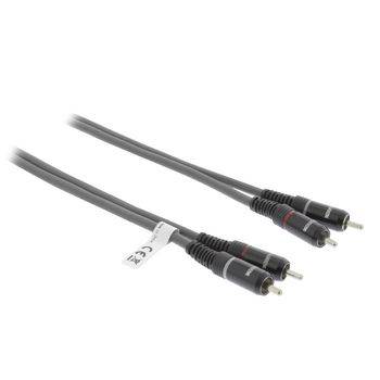 cablu audio stereo 2x rca tata 2x rca tata 5m gri sweex 1
