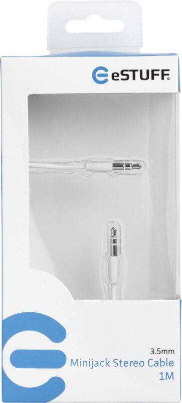 cablu audio stereo jack 35 mm tata tata 1m alb estuff 1