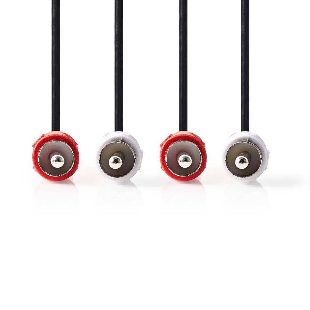 cablu audio stereo nedis 2x rca tata 2x rca tata 15m 1