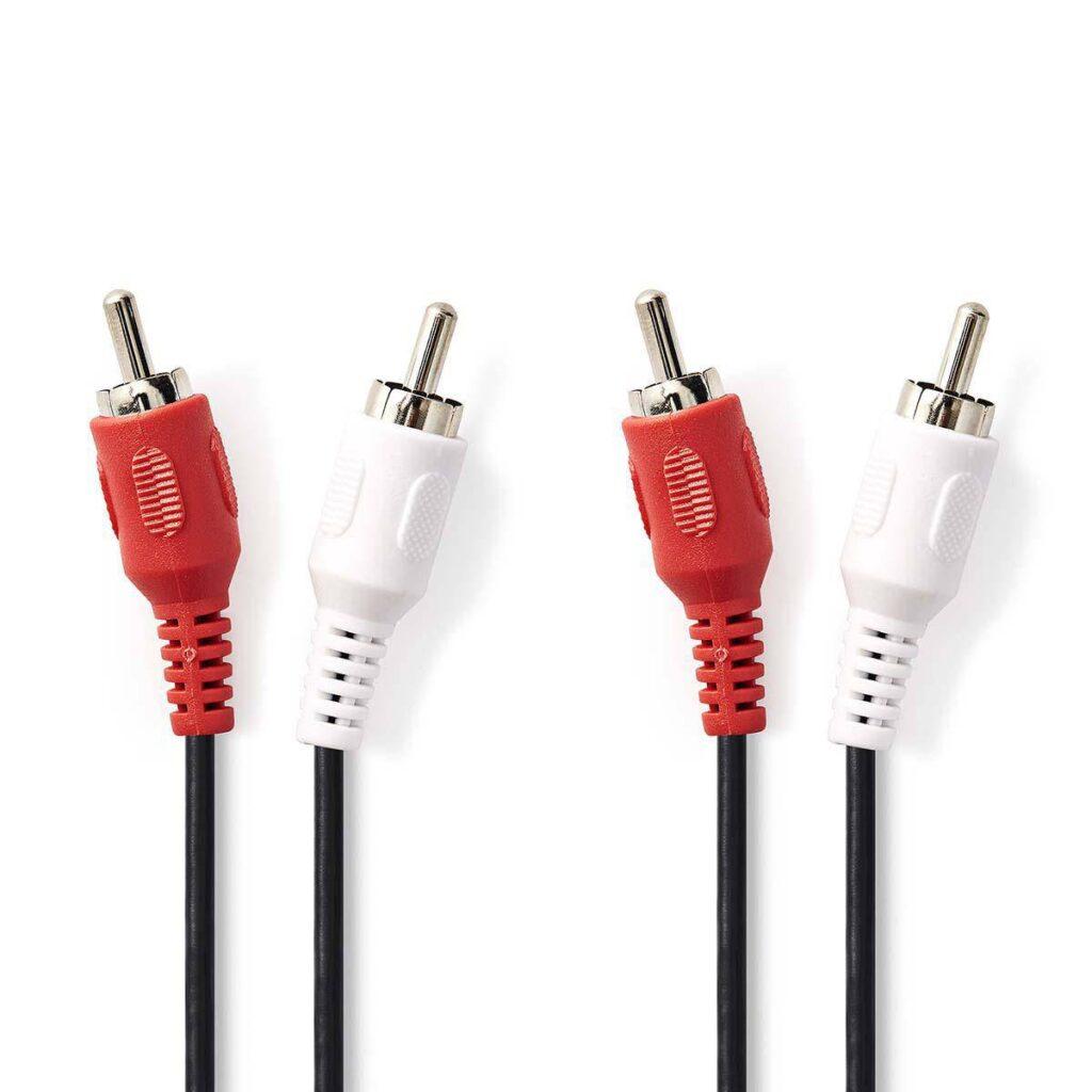 cablu audio stereo nedis 2x rca tata 2x rca tata 15m