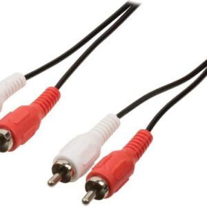 cablu audio stereo rca 2 x rca tata 2x rca tata 2m negru valueline