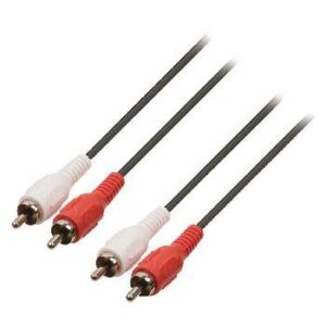 cablu audio stereo rca 5m 2x rca tata 2x rca tata negru valueline
