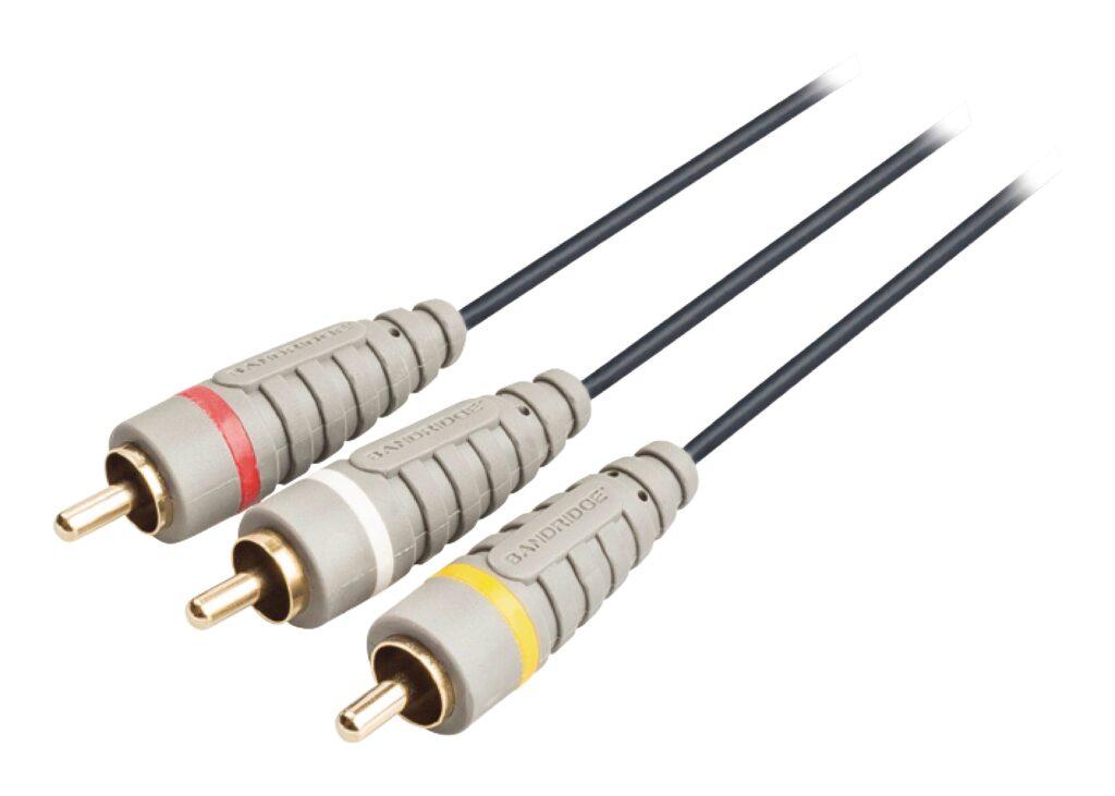 cablu audio video 3x rca tata 3x rca tata 2m albastru bandridge 1 scaled