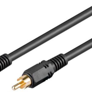 cablu audio video rca rca 2m contacte aurite rg59 goobay
