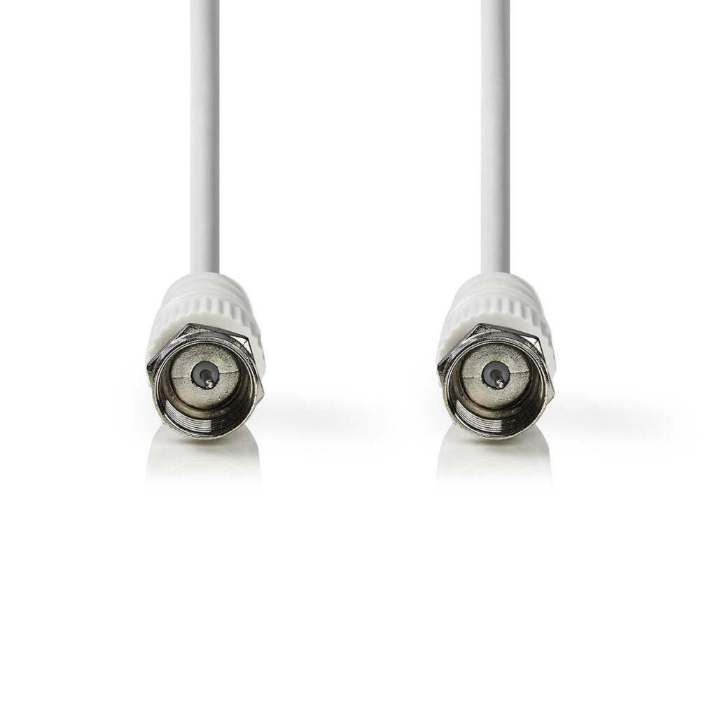 cablu coaxial nedis f tata f tata 15m alb 1