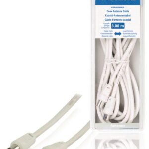 cablu coaxial tata mama 3m dublu ecranat alb valueline scaled